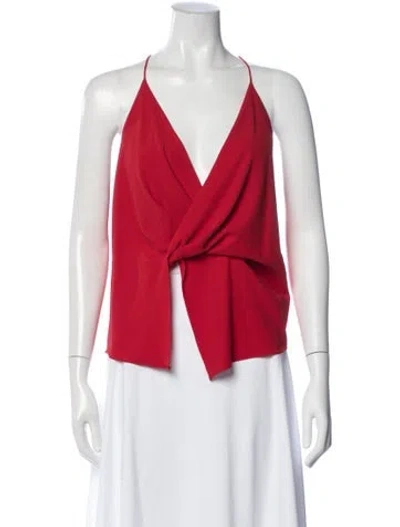 Pre-owned The Sei Halterneck Sleeveless Top In Red