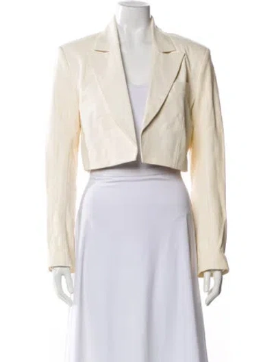 Pre-owned The Sei Lambskin Biker Jacket In Neutral