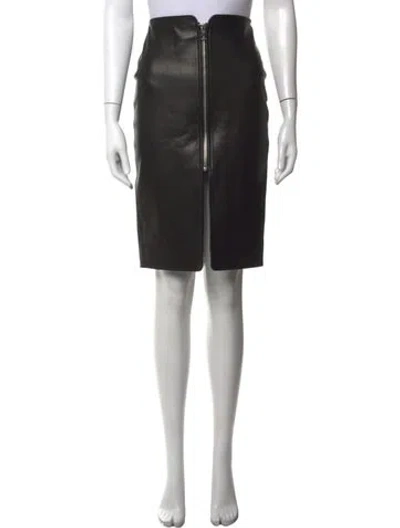 Pre-owned The Sei Lambskin Knee-length Skirt In Black