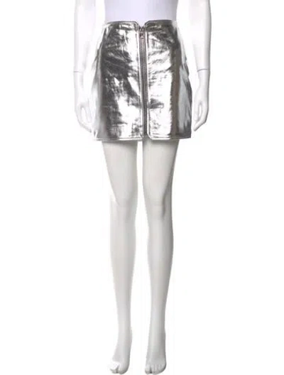 Pre-owned The Sei Lambskin Mini Skirt In Black