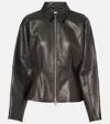 The Sei Leather Jacket In Black