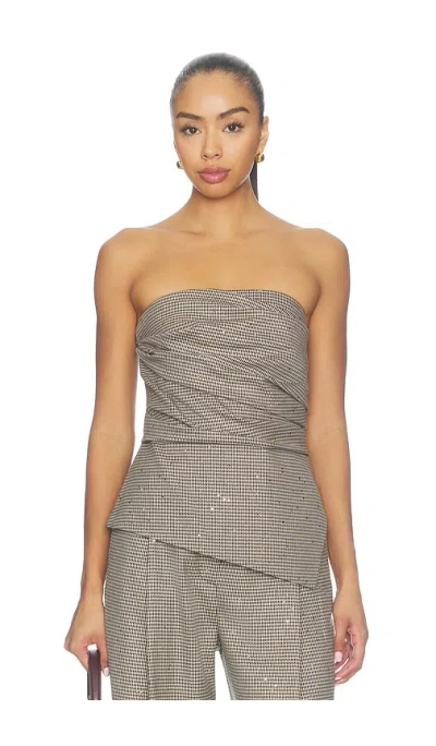 The Sei Long Strapless Top In Animal Print