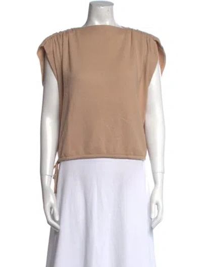 Pre-owned The Sei Merino Wool Bateau Neckline Top W/ Tags In Neutral