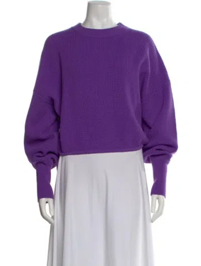 Pre-owned The Sei Merino Wool Crew Neck Sweater In Purple