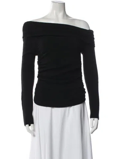 Pre-owned The Sei Merino Wool Off-the-shoulder Sweater W/ Tags In Black