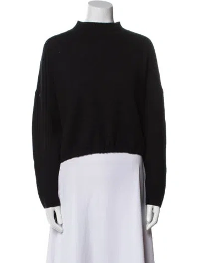 Pre-owned The Sei Mock Neck Sweater In Black