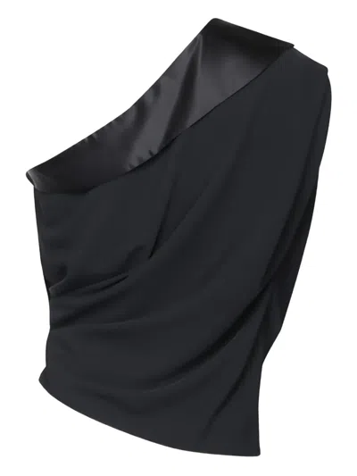 The Sei One-shoulder Blouse In Black