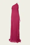 The Sei One Shoulder Ruffle Gown In Sakura