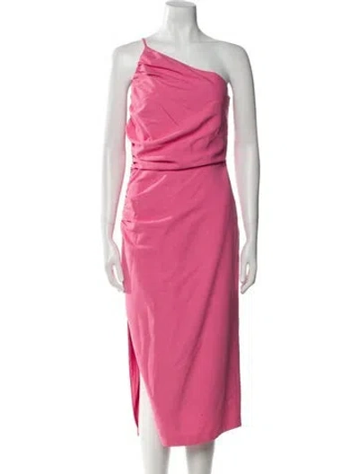 Pre-owned The Sei One-shoulder Knee-length Dress In Pink