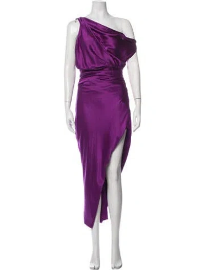 Pre-owned The Sei One-shoulder Long Dress In Purple