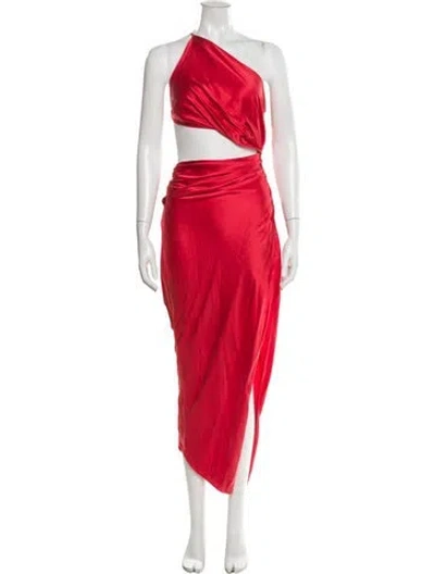 Pre-owned The Sei One-shoulder Long Dress In Red