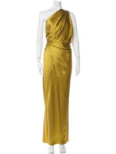 Pre-owned The Sei One-shoulder Long Dress In Yellow