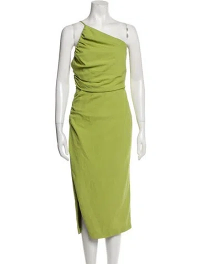 Pre-owned The Sei One-shoulder Midi Length Dress In Green