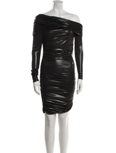 Pre-owned The Sei One-shoulder Mini Dress In Black