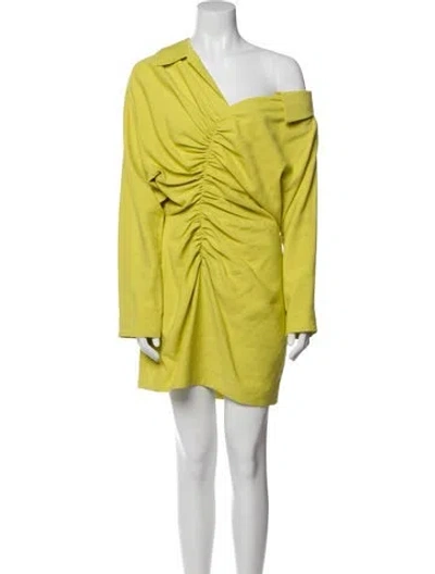 Pre-owned The Sei One-shoulder Mini Dress In Green