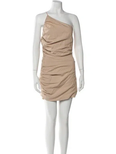 Pre-owned The Sei One-shoulder Mini Dress In Neutral