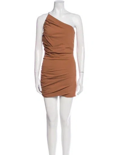 Pre-owned The Sei One-shoulder Mini Dress In Neutral