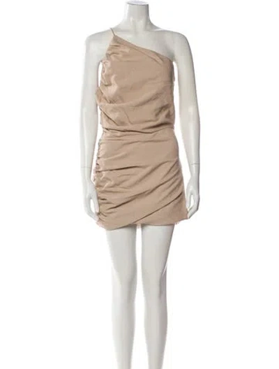 Pre-owned The Sei One-shoulder Mini Dress In Neutral