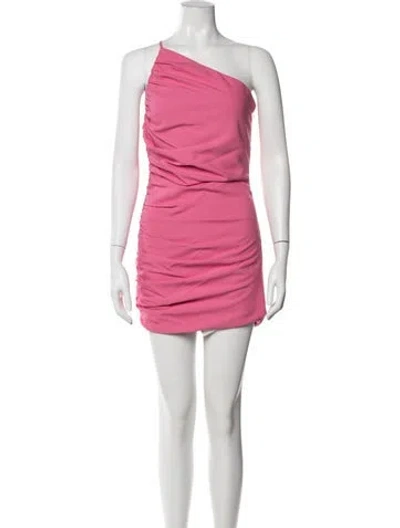 Pre-owned The Sei One-shoulder Mini Dress In Pink
