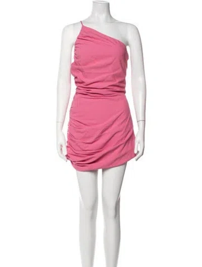Pre-owned The Sei One-shoulder Mini Dress In Pink