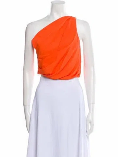 Pre-owned The Sei One-shoulder Sleeveless Crop Top W/ Tags In Orange