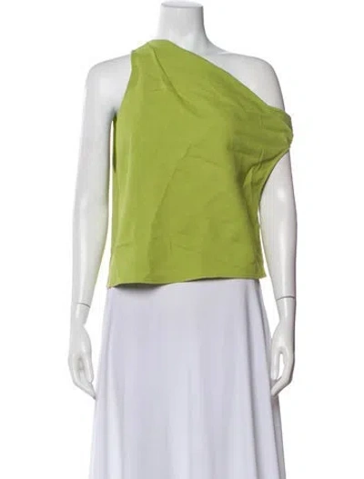 Pre-owned The Sei One-shoulder Sleeveless Top In Green