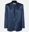 The Sei Oversize-blazer Aus Seide In Blue