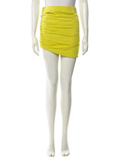 Pre-owned The Sei Pleated Accents Mini Skirt In Yellow