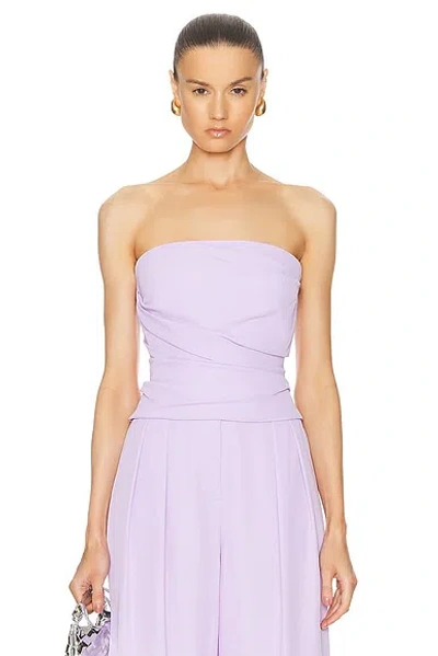 The Sei Pleated Bustier Top In Icy Lilac