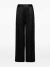 The Sei Pleated Satin Trousers In Black