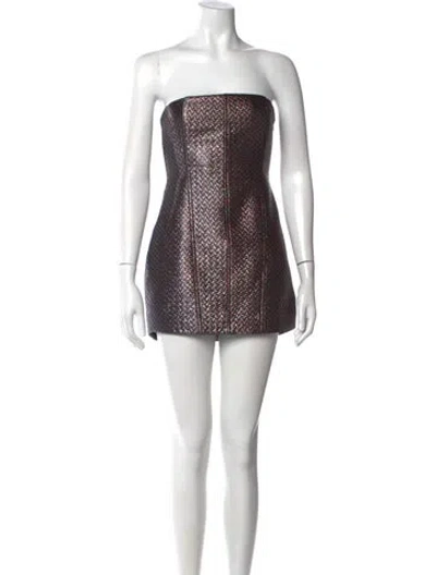 Pre-owned The Sei Printed Mini Dress In Black