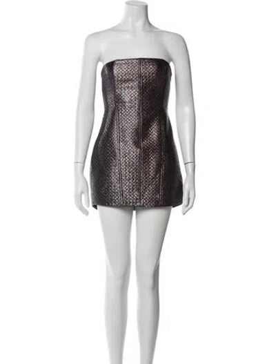 Pre-owned The Sei Printed Mini Dress In Black
