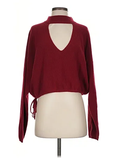 Pre-owned The Sei Pullover Sweater In Burgundy