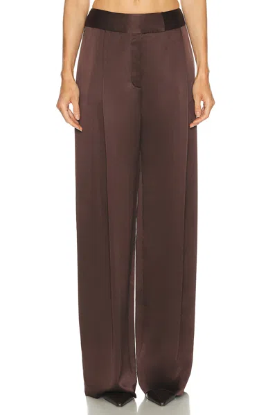 The Sei Pressed-creases Trousers In Brown