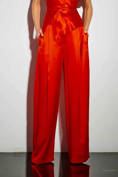 The Sei Relaxed Trouser In Vermillion