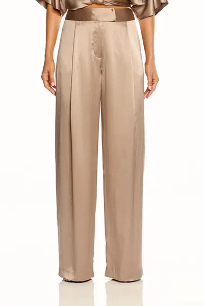 The Sei Relaxed Trouser Pants In Fossil In Brown