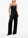 The Sei Ruched Strapless Top In Black