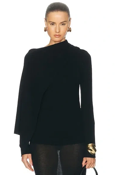The Sei Scarf Sweater In Black