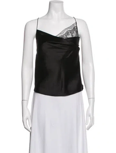 Pre-owned The Sei Silk Asymmetrical Top W/ Tags In Black