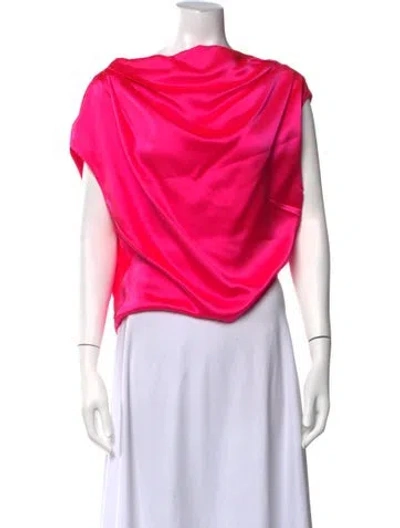 Pre-owned The Sei Silk Cowl Neck Top In Purple