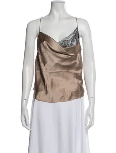 Pre-owned The Sei Silk Cowl Neck Top W/ Tags In Black