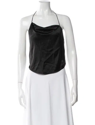 Pre-owned The Sei Silk Halterneck Crop Top W/ Tags In Blue