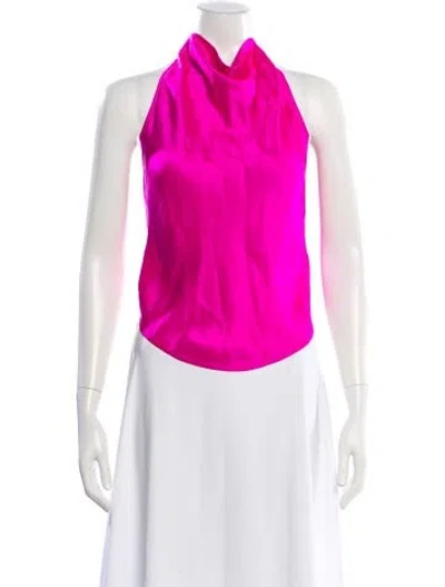 Pre-owned The Sei Silk Halterneck Top In Pink