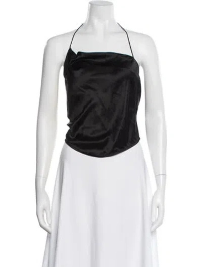 Pre-owned The Sei Silk Halterneck Top W/ Tags In Blue