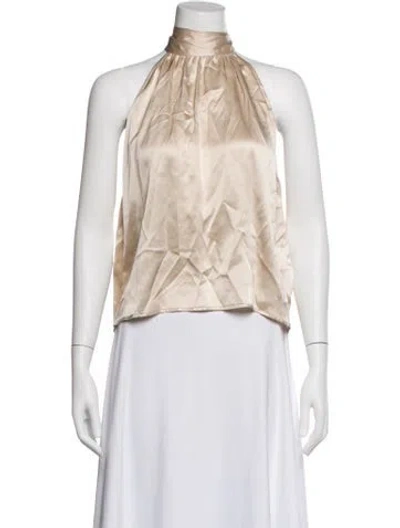 Pre-owned The Sei Silk Halterneck Top W/ Tags In Orange