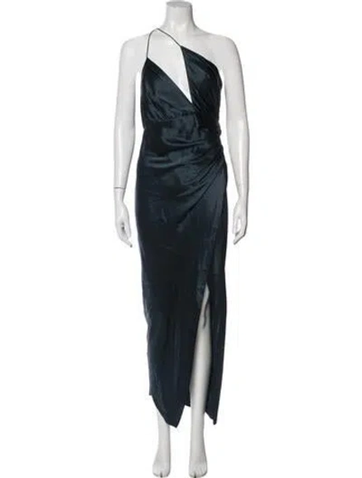 Pre-owned The Sei Silk Long Dress In Blue