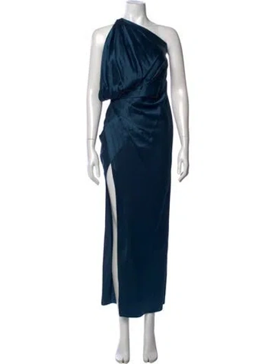 Pre-owned The Sei Silk Long Dress In Blue