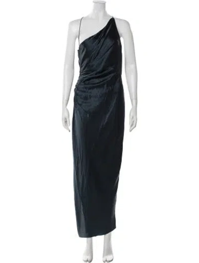 Pre-owned The Sei Silk Long Dress In Blue