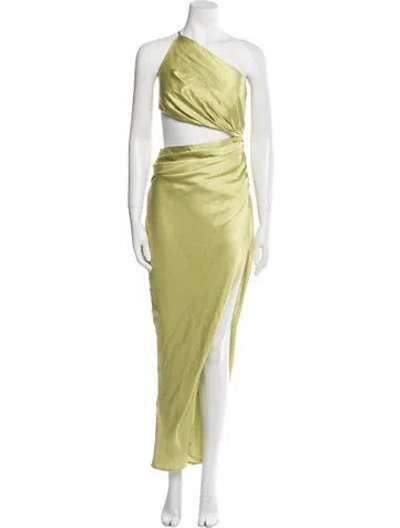 Pre-owned The Sei Silk Long Dress In Green