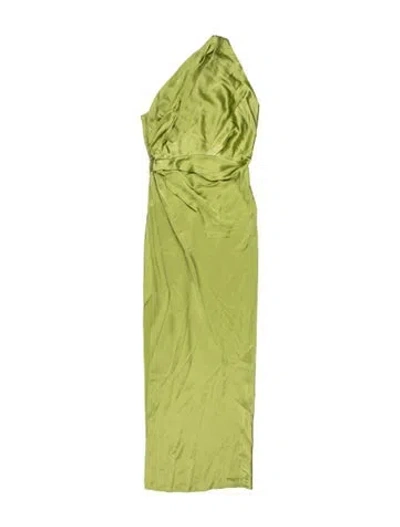 Pre-owned The Sei Silk Long Dress In Green